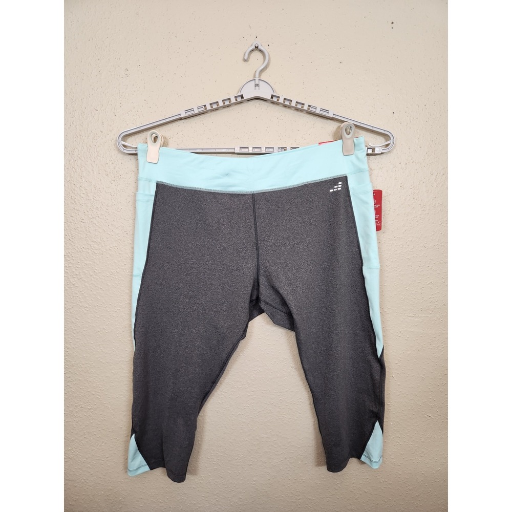 BCG Training Capri Leggings High Waist‎ Contrast Athletic Gray 3X
